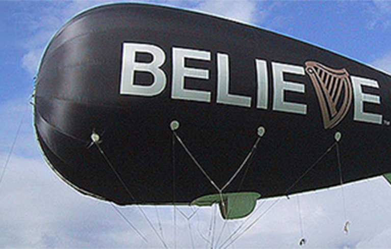 The EyeFlyer blimp was a great success